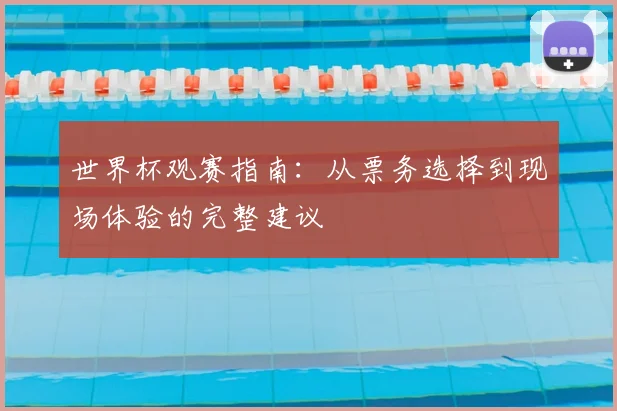 世界杯观赛指南：从票务选择到现场体验的完整建议